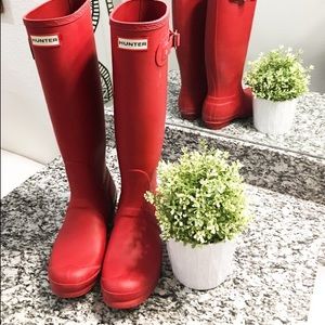 Red Hunter Boots